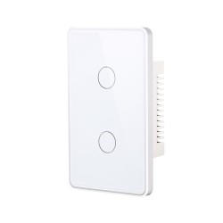 Interruptor inteligente premium blanco de 2 botones.
