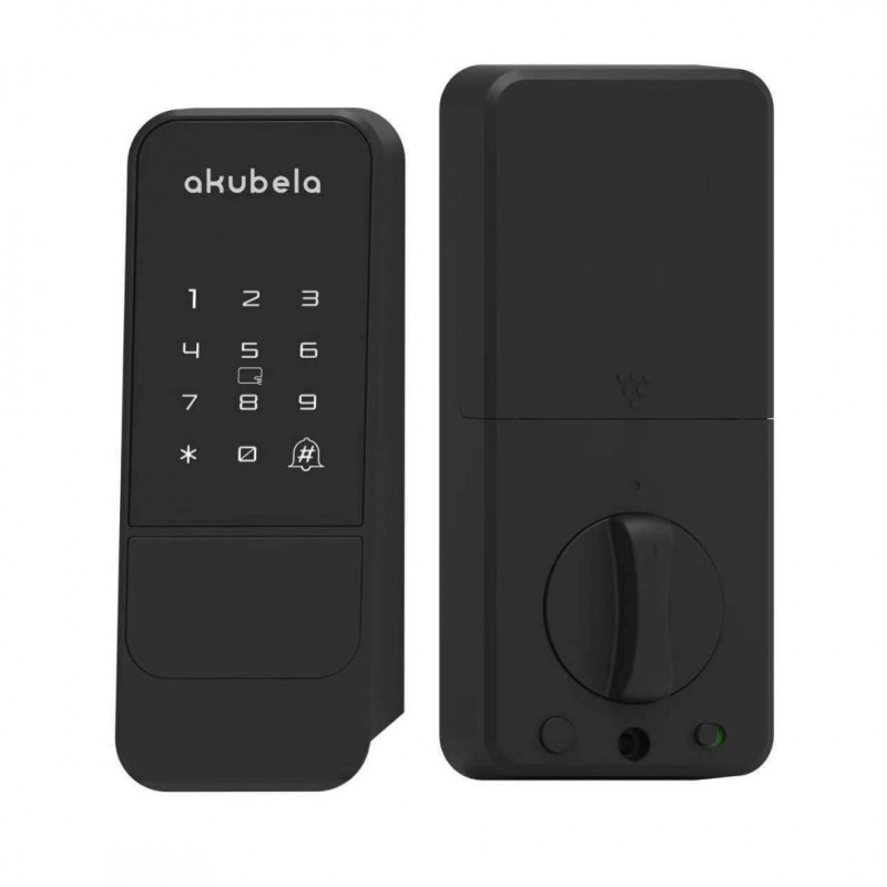 Cerradura digital WiFi Akubela SL20 tipo deadbolt con teclado táctil y módulo interior de giro manual