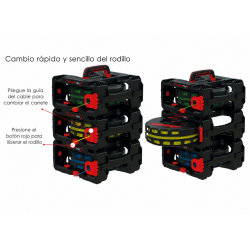 RUNPOTEC CB 260 desenrollador de cables eléctricos con cambio rápido de rodillo