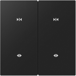 Interruptor inteligente doble para cortinas Akubela SM-2C ZigBee color negro