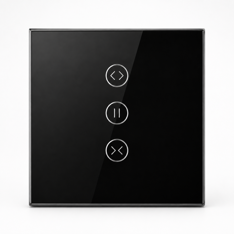 Panel de control inteligente para cortina Akubela SM-SW101-CZ ZigBee color negro