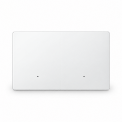 Interrupor inteligente con 2 botones  color blanco premium Akubela