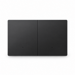 Interrupor inteligente con 2 botones  color negro premium Akubela