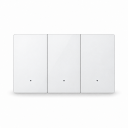 Interruptor inlegilente de 3 botones físicos premium akubela blanco
