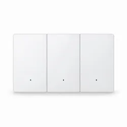 Interruptor inlegilente de 3 botones físicos premium akubela blanco