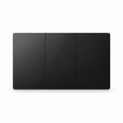Interruptor inlegilente de 3 botones físicos premium akubela negro