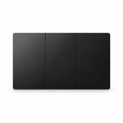 Interruptor inlegilente de 3 botones físicos premium akubela negro