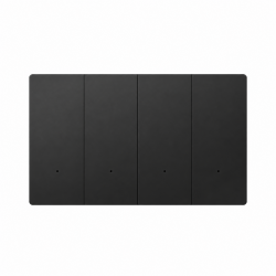 Interrupor inteligente con 4 botones fisicos premium , akubela negro