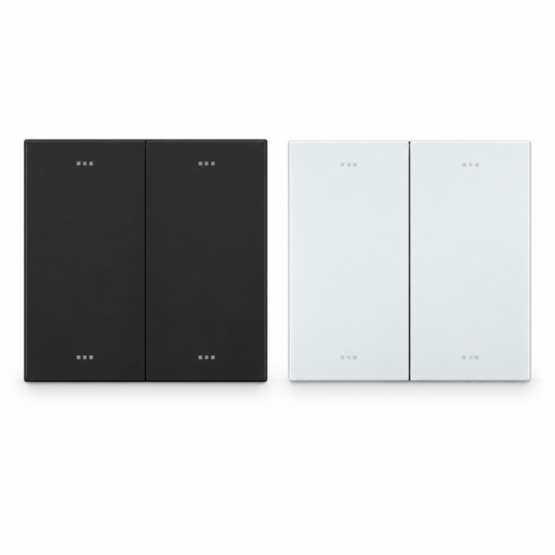 Panel de escenas Akubela WLS-4G en color negro y blanco con 4 botones Zigbee