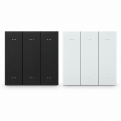 Panel de escenas Akubela WLS-6G en color negro y blanco con 6 botones Zigbee