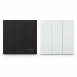 Panel de escenas Akubela WLS-6G en color negro y blanco con 6 botones Zigbee