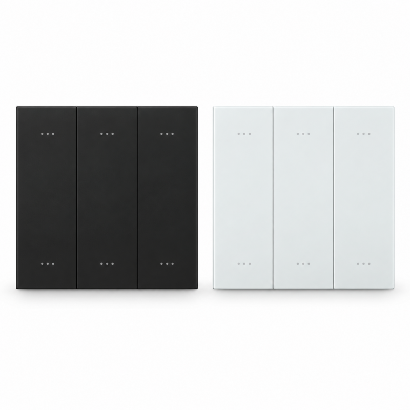 Panel de escenas Akubela WLS-6G en color negro y blanco con 6 botones Zigbee