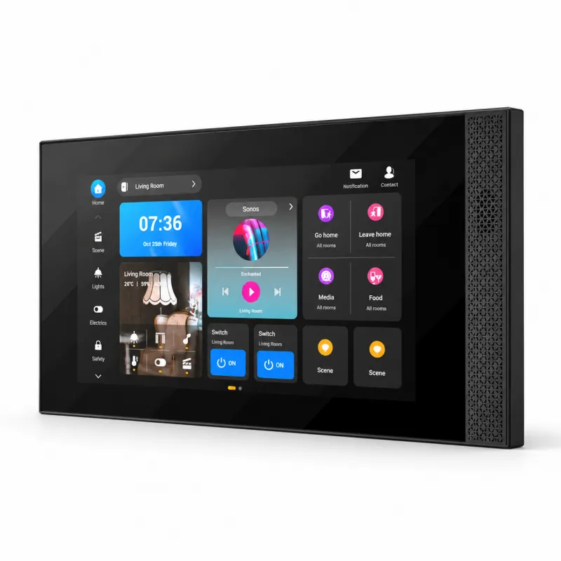 Panel inteligente Akubela HyPanel Elite 7 PG42 de 7 pulgadas con Zigbee, intercom y control de domótica