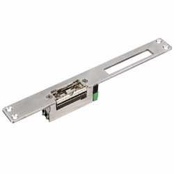 Contrachapa eléctrica TechCrePower EL-134LK-S de 250 mm con señal, acero inoxidable y alimentación 12V