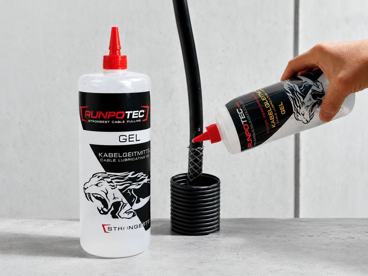 Gel lubricante para cables RUNPOTEC 1000 g para trabajos de cableado