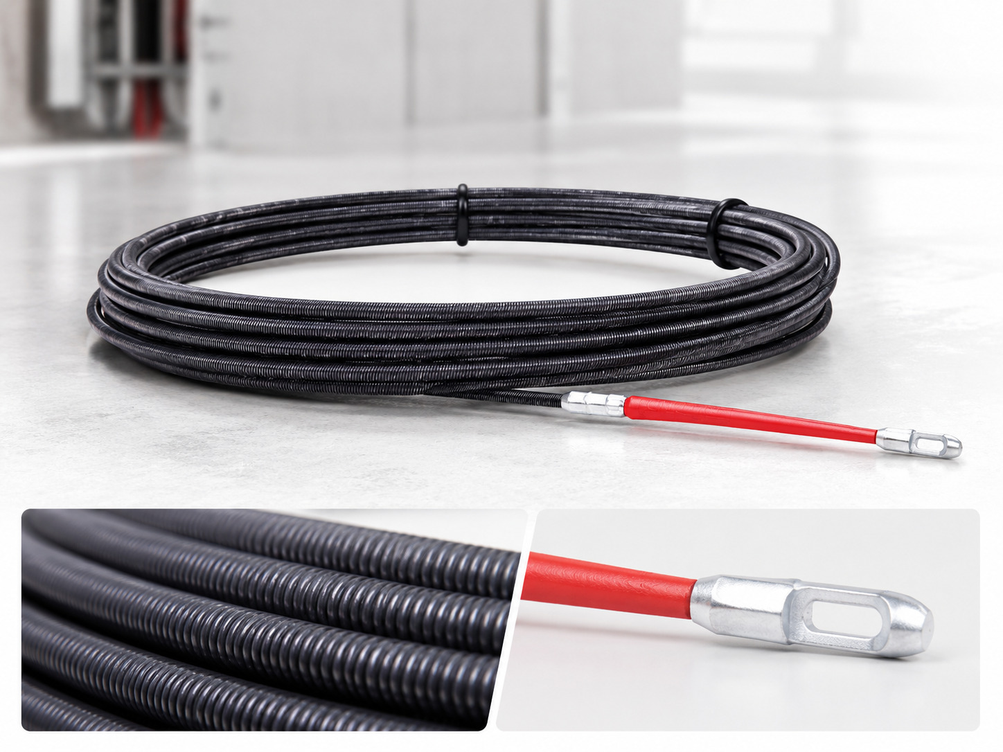 Guía pasacable espiral metálica RUNPOTEC MET4 de 4 mm para instalaciones eléctricas