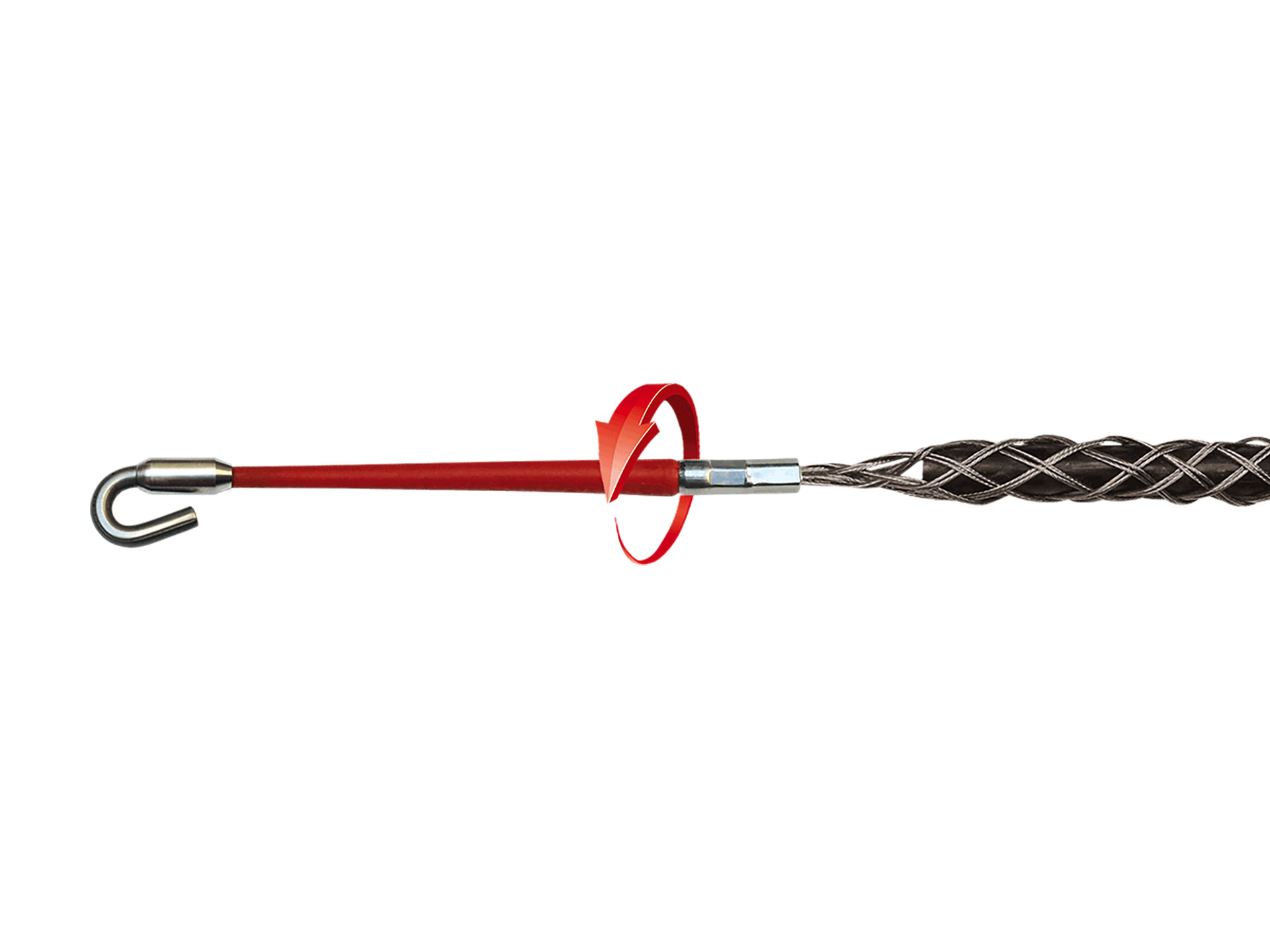 Malla tiracable con gancho RUNPOTEC para jalar cables eléctricos