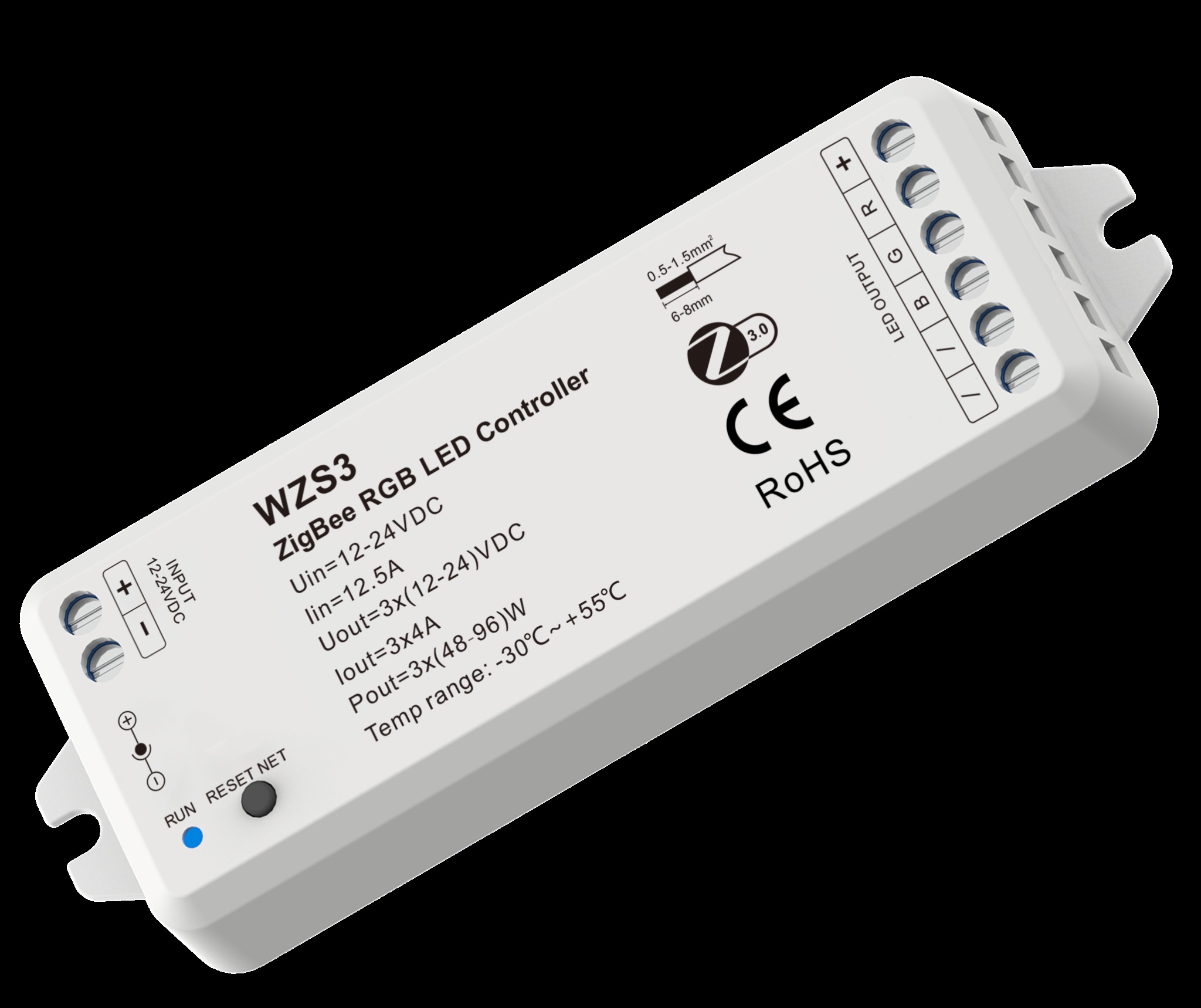 Controlador para tira LED RGB ZigBee 3.0 de 12V y 24V WZS3 Akubela