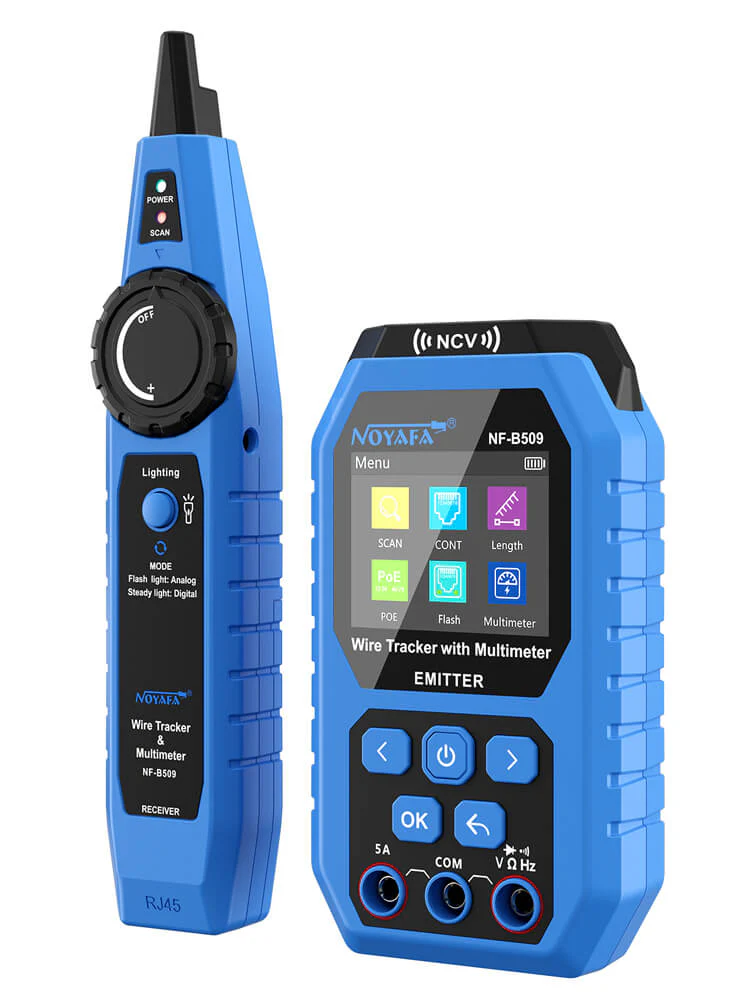 NOYAFA NF-B509 tester de redes con multímetro, PoE y rastreo digital