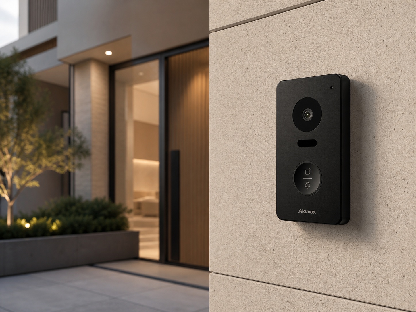 Akuvox E13S con cámara Full HD, lector RFID y montaje elegante