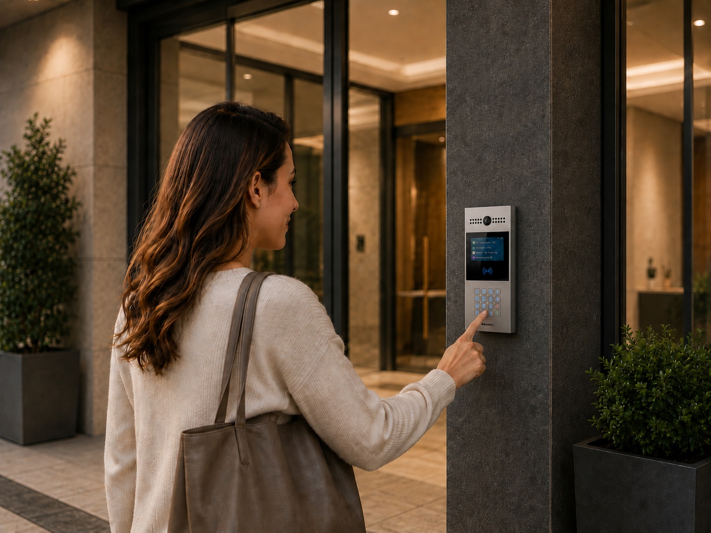 Control de acceso con Akuvox R28A para edificios