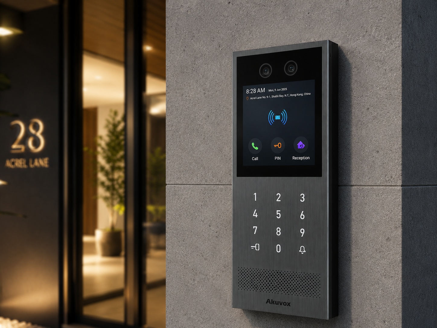 Akuvox X912 videoportero premium para edificio residencial