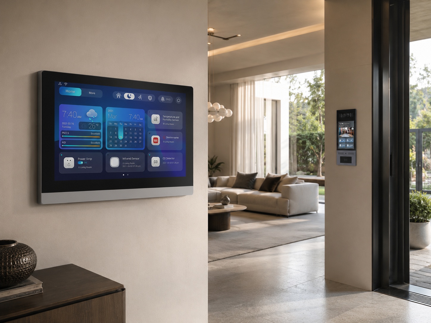 Pantalla Akuvox C319H con funciones de domótica para casa inteligente